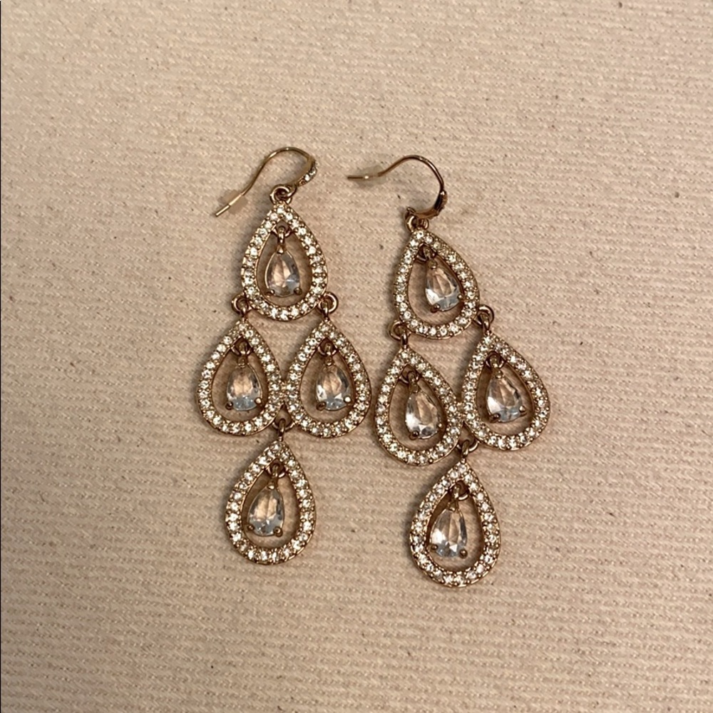 Crystal Pave Drop Earrings